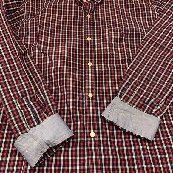 Banana Republic Mens Plaid Long Sleeve Shirt (XL) - Picture 4 of 8